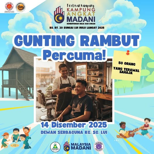 GUNTING RAMBUT, PERCUMA