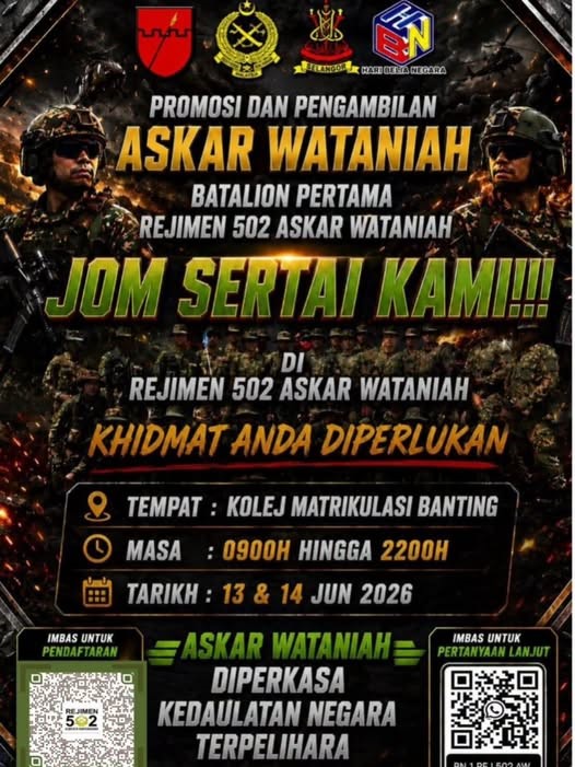 JOM SERTAI KAMI! KHIDMAT ANDA DIPERLUKAN!