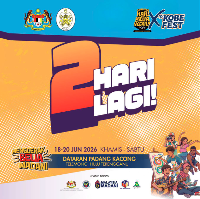 2 HARI LAGI SEBELUM SAMBUTAN HARI BELIA NEGARA 2026 PERINGKAT NEGERI TERENGGANU BERLANGSUNG!