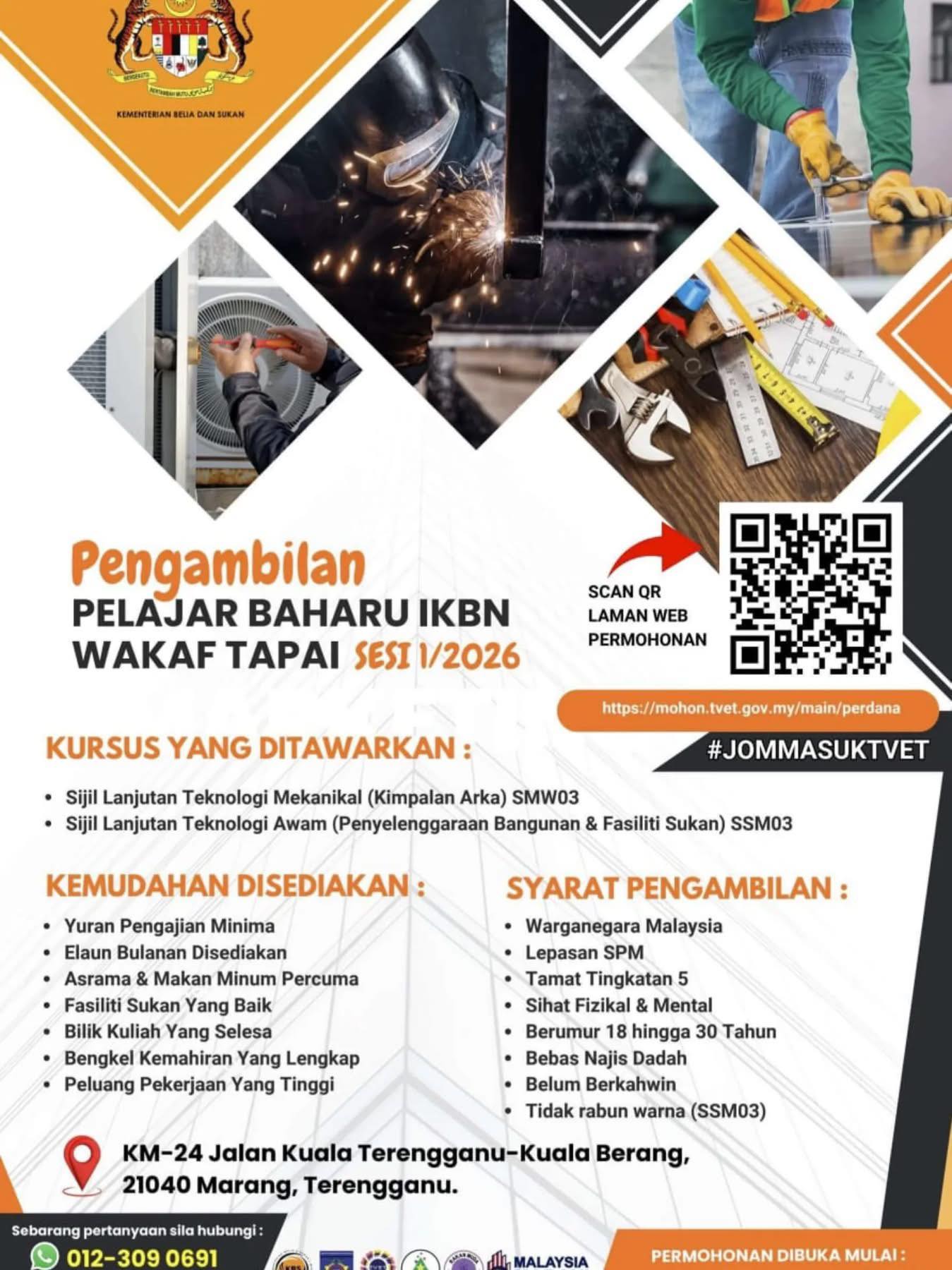 HEBAHAN PENGAMBILAN PELAJAR BAHARU AMBILAN JANUARI 2026 IKBN WAKAF TAPAI, TERENGGANU