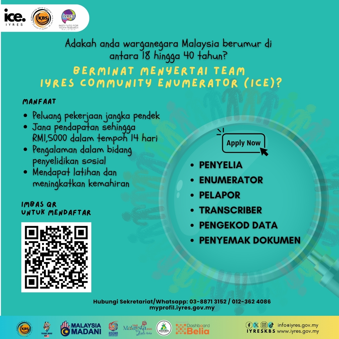 JOM SERTAI TEAM IYRES COMMUNITY ENUMERATOR (ICE)!