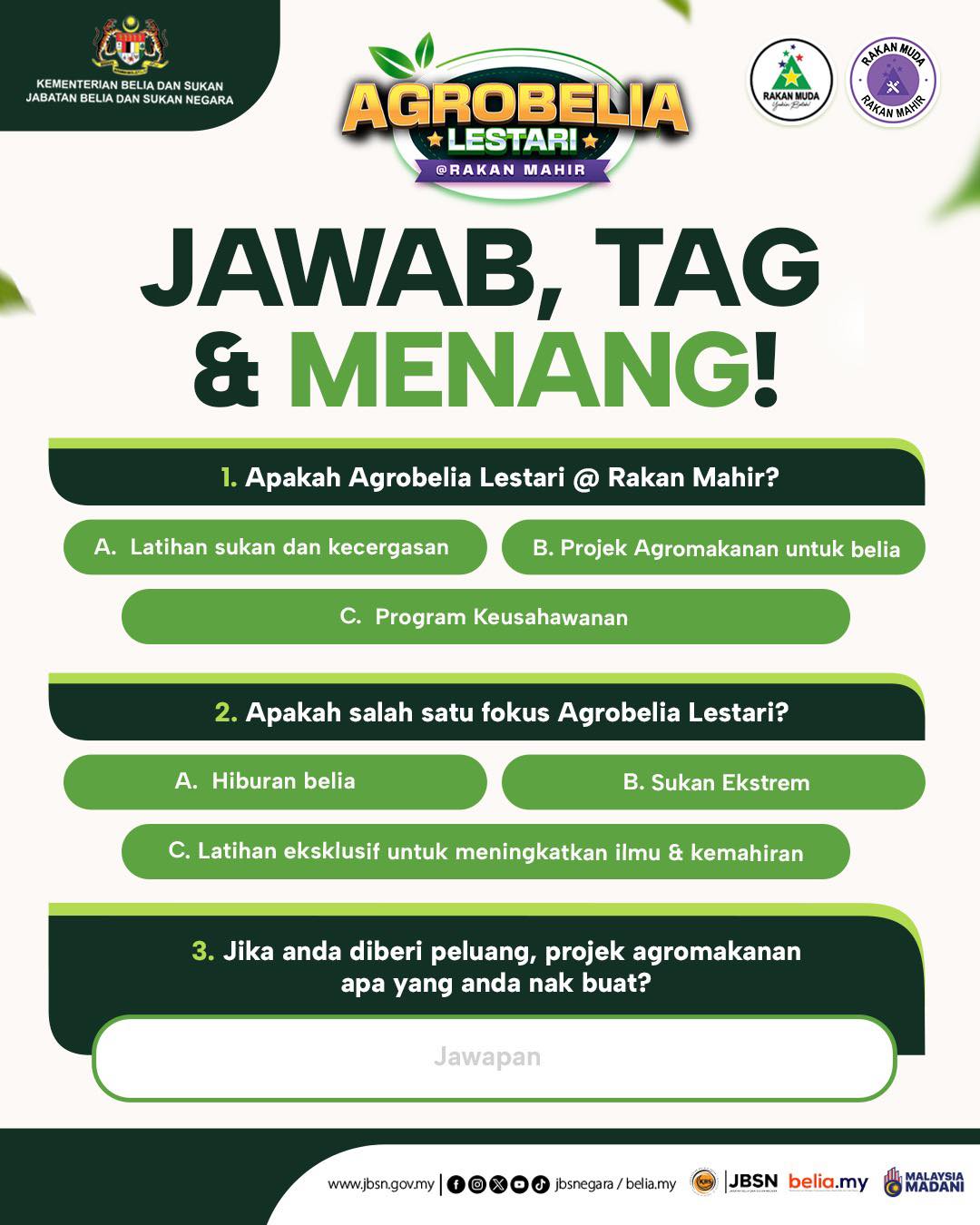 AGROBELIA LESTARI @ RAKAN MAHIR : JAWAB, TAG & MENANG!