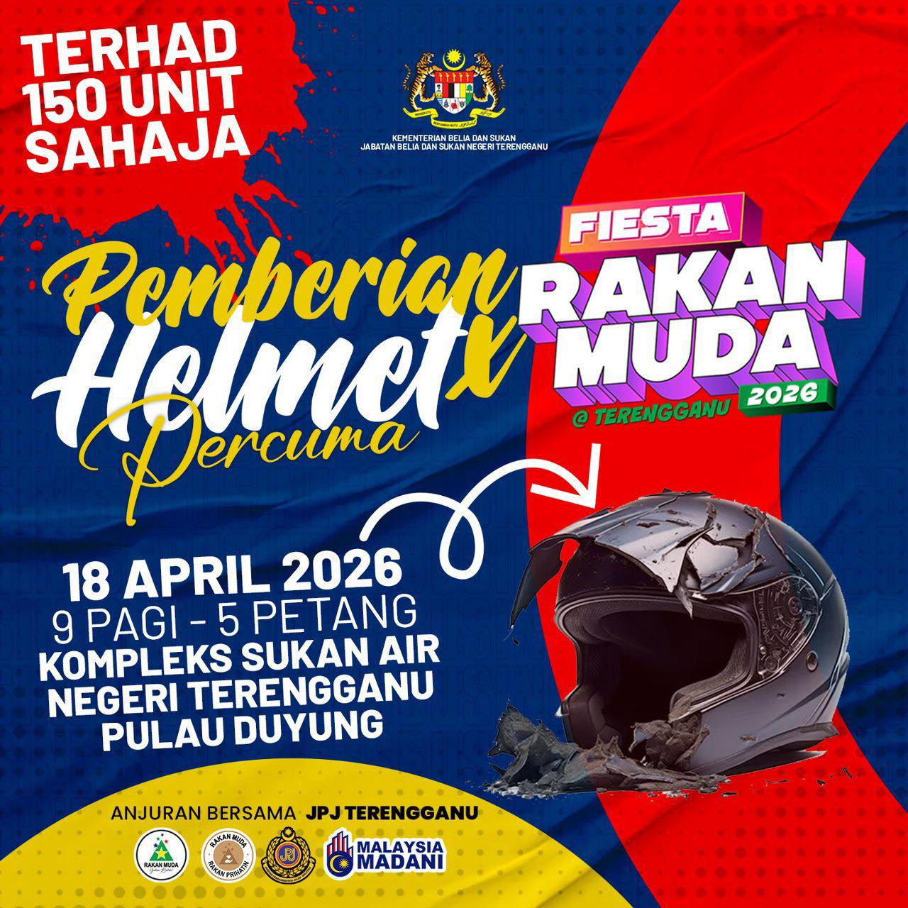 HEBAHAN HELMET PERCUMA X FIESTA RAKAN MUDA @ TERENGGANU 2026