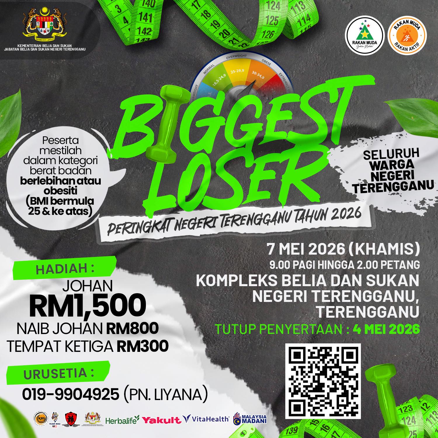 JOM SERTAI PROGRAM BIGGEST LOSER PERINGKAT NEGERI TERENGGANU!