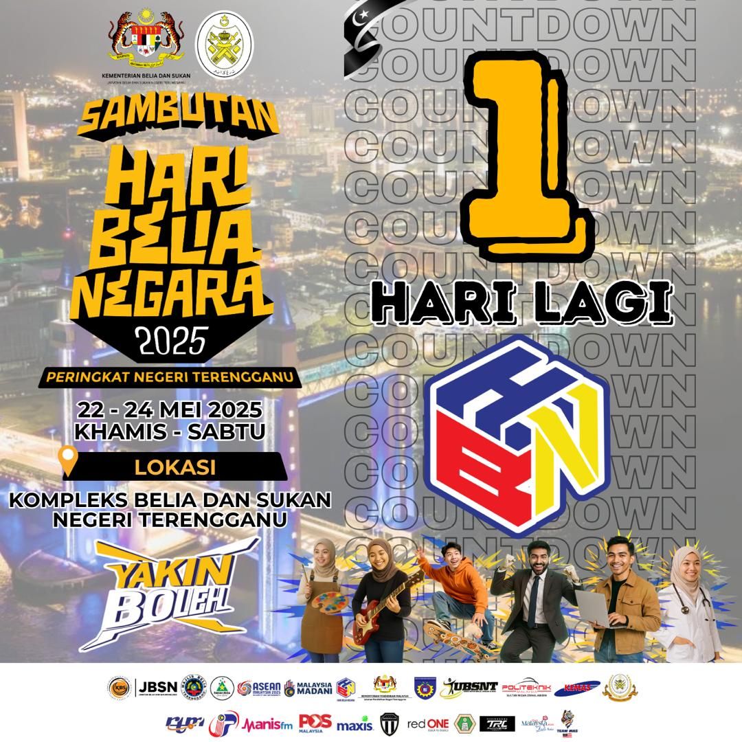 COUNTDOWN SAMBUTAN HARI BELIA NEGARA PERINGKAT NEGERI TERENGGANU 2025
