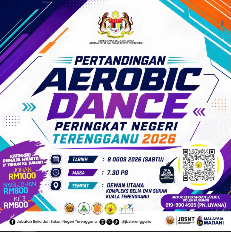 PERTANDINGAN AEROBIC DANCE PERINGKAT NEGERI TERENGGANU 2026! 