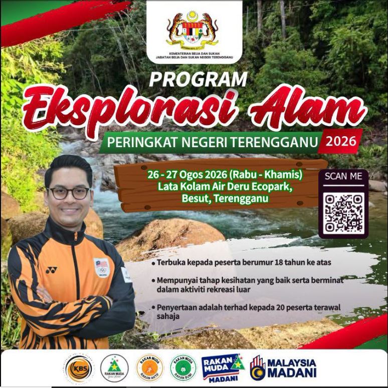 JOM TEROKAI ALAM! PROGRAM EKSPLORASI ALAM PERINGKAT NEGERI TERENGGANU 2026  