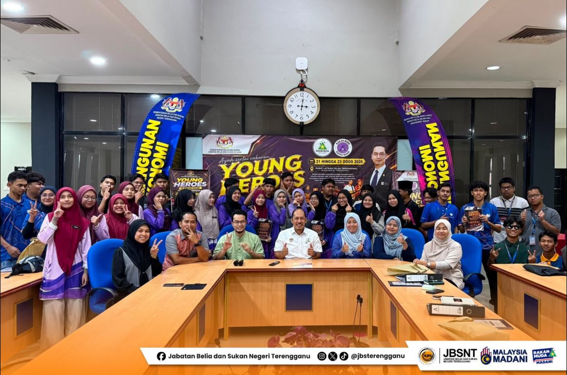 38 PESERTA. 9 KUMPULAN BERENTAP CIPTA IDEA EKONOMI KREATIF MENERUSI YOUNG HEROES@RAKAN MAHIR TERENGGANU 2026