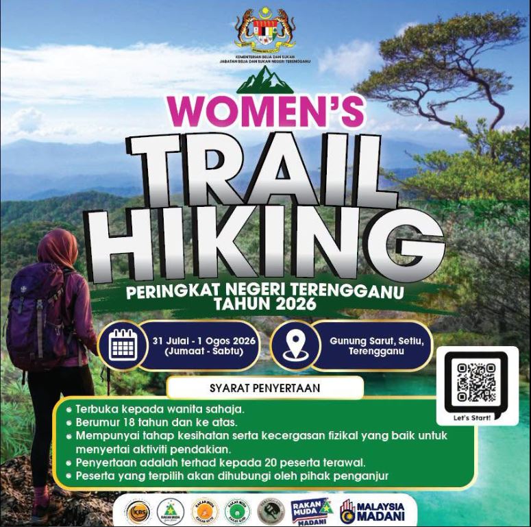 JOM SERTAI WOMEN'S TRAIL HIKING PERINGKAT NEGERI TERENGGANU 2026! 
