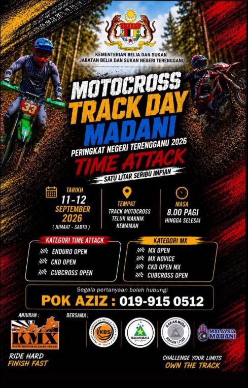 MOTOCROSS TRACK DAY MADANI 2026 PERINGKAT NEGERI TERENGGANU   