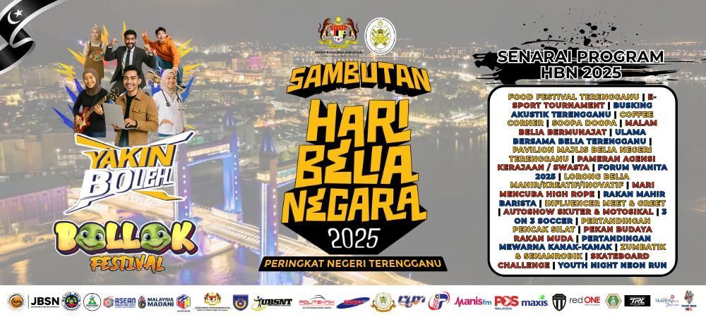 SENARAI PROGRAM SEMPENA SAMBUTAN HARI BELIA NEGARA PERINGKAT NEGERI TERENGGANU 2025