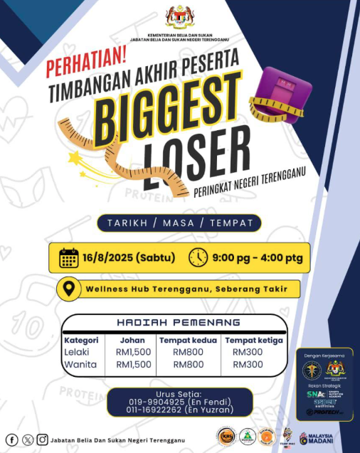 HEBAHAN TIMBANGAN AKHIR BIGGEST LOSER PERINGKAT NEGERI TERENGGANU
