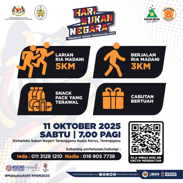 HEBAHAN AKTIVITI PADA HARI SUKAN NEGARA PERINGKAT NEGERI TERENGGANU 2025