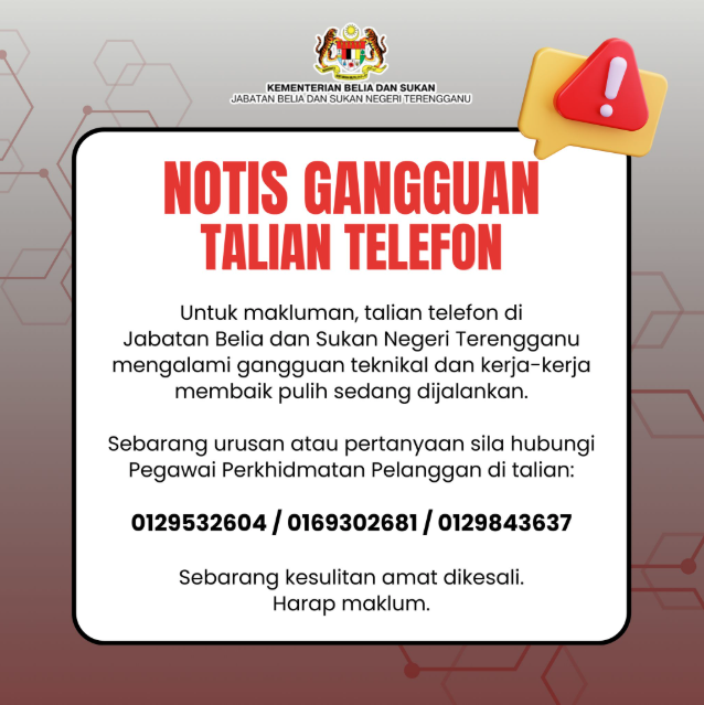 NOTIS GANGGUAN TALIAN TELEFON