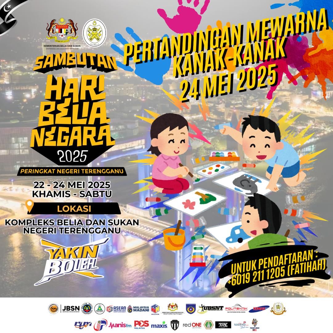 PERTANDINGAN MEWARNA KANAK-KANAK SEMPENA SAMBUTAN HARI BELIA NEGARA PERINGKAT NEGERI TERENGGANU 2025